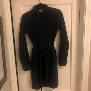 Brooks Brothers Red Fleece Button Up Dress